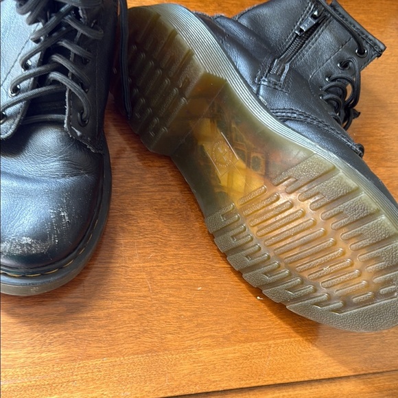 Kids classic black with yellow stitching side zip high tops - Picture 5 of 6